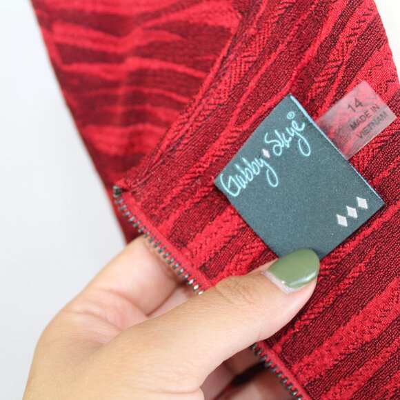 Gibby Skye Red Cocktail Dress - Size 14 - Picture 10 of 10